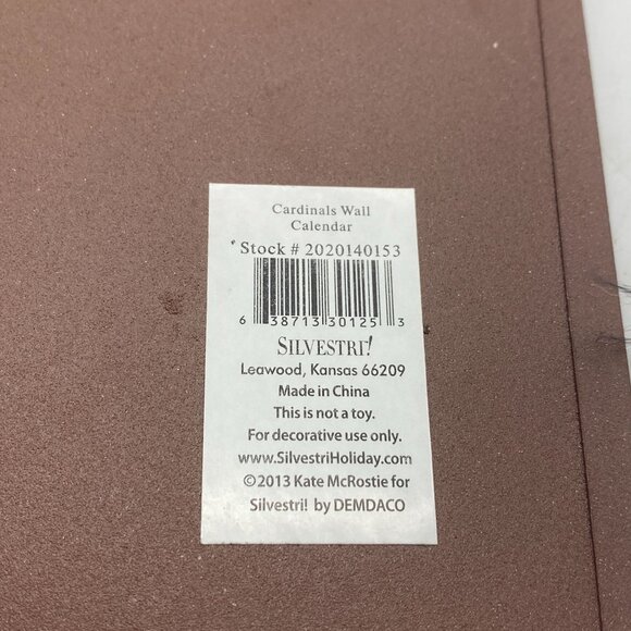 Kate McRostie Silvestri Red Cardinal reusable advent calendar metal magnetic - Picture 9 of 10